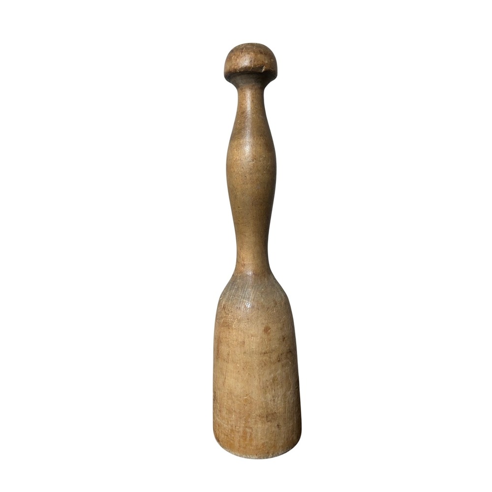 Vintage 11″ Wooden Kitchen Masher Butter Churn Dasher‎ Primitive Tool Farmhouse